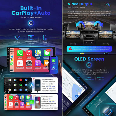 Παγκόσμια 9 ιντσών 10 ιντσών Carplay Radio Screen Octa Core DSP QLED με 8G128G Android Car Multimedia