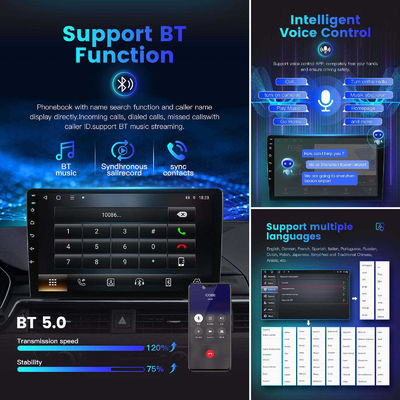 Παγκόσμια 9 ιντσών 10 ιντσών Carplay Radio Screen Octa Core DSP QLED με 8G128G Android Car Multimedia