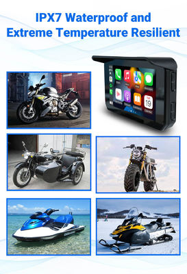 Μοντοσικλέτα GPS Αδιάβροχος πλοηγός με Buebooth και ασύρματη οθόνη Apple Carplay