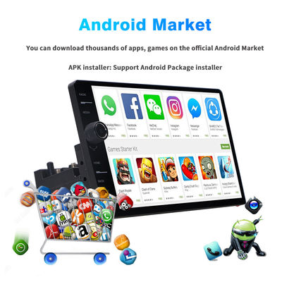 1 Din Universal Car Radio με 10,1 ιντσών περιστρεφόμενο Android 11 στερεοφωνικό και DVD player