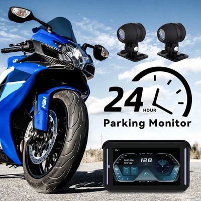 Φορητή πλοήγηση μοτοσικλέτας GPS 5 ιντσών ασύρματη Apple Carplay και Android Auto