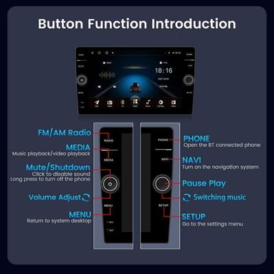 Παγκόσμιο ενσωματωμένο WiFi 9/10 ιντσών Android 11.0 Car Multimedia Player για Toyota Nissan