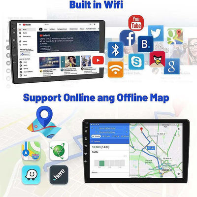 BT5.0 Wifi Hotspot GPS IPS Πλήρης οθόνη αφής 2 32GB Παγκόσμιος 10,1 ιντσών MP5 player αυτοκινήτου T3