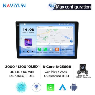 9 ιντσών Car Play BT FM Touch Screen Car Video Player Παγκόσμιο Διπλό Ντίν Android 2 Ντίν