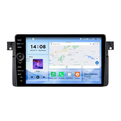 Τοποθέτηση στο πίνακα ελέγχου 8core Android 12.0 Octa Core 1 Din Car Stereo Audio Radio Player για BMW E39 M5