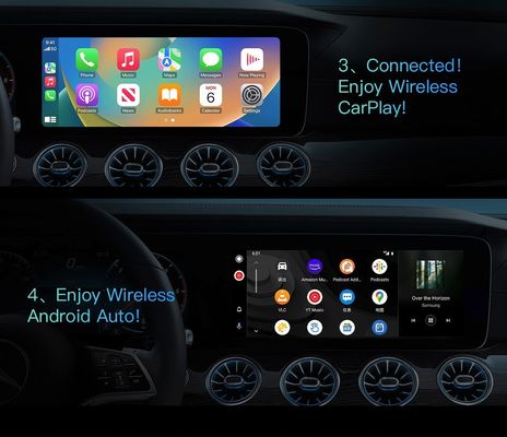 QCM6125 8-core CPU της Qualcomm Wireless CarPlay Ai Box για το Netflix YouTube 4G 64G LTE GPS