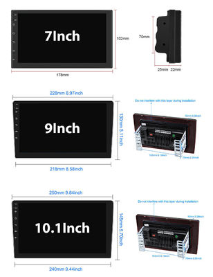 Παγκόσμιο Car 2 Din Android12 Carplay GPS TS7 Player με υποστήριξη πολλαπλών γλωσσών
