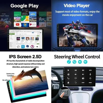 12.3' QLED οθόνη 4G LTE Wifi DSP Carplay Android Auto 2Din Ραδιοφώνημα αυτοκινήτου Για BMW/Benz/Audi Universal
