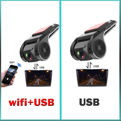 USB Car Dash Cam HD 1080P 170° Γράφτης ευρείας γωνίας Μπροστά ADAS Android DVR Νυχτερινή έκδοση