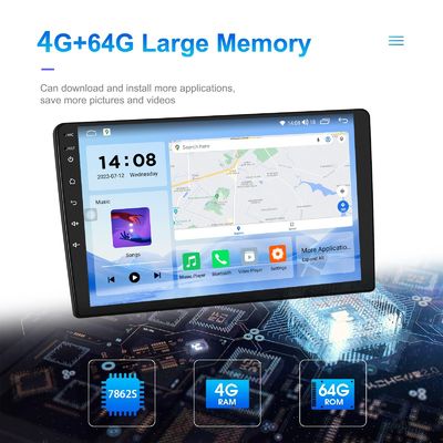 QLED Screen Android 9/10 ίντσες 4G RAM 64G ROM Double Din Car MP5 Player με προσαρμοσμένο περιβάλλον χρήσης