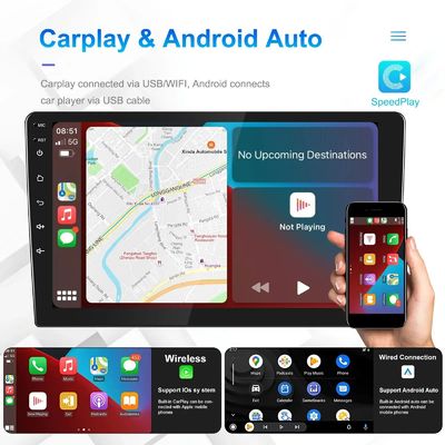 QLED Screen Android 9/10 ίντσες 4G RAM 64G ROM Double Din Car MP5 Player με προσαρμοσμένο περιβάλλον χρήσης
