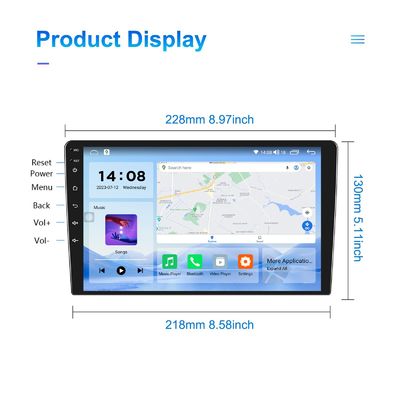 QLED Screen Android 9/10 ίντσες 4G RAM 64G ROM Double Din Car MP5 Player με προσαρμοσμένο περιβάλλον χρήσης