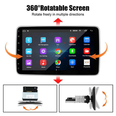 10 ιντσών περιστρεφόμενη οθόνη 1Din Android Car Multimedia Player με έλεγχο τιμόνι