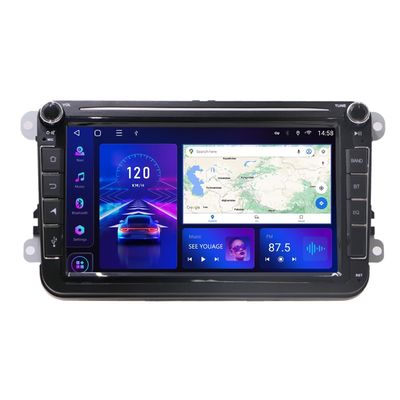 Εφεδρική κάμερα VW Android Ραδιοφώνημα αυτοκινήτου για το VW Golf 6 Touran 8 ιντσών Εικονική οθόνη ακουστικής οθόνης αυτοκινήτου