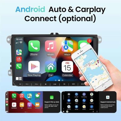 Εφεδρική κάμερα VW Android Ραδιοφώνημα αυτοκινήτου για το VW Golf 6 Touran 8 ιντσών Εικονική οθόνη ακουστικής οθόνης αυτοκινήτου