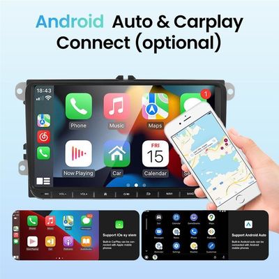 Volkswagen Golf Polo Tiguan Passat Skoda Octavia Carplay Auto με GPS και ανάλυση 1024 * 600